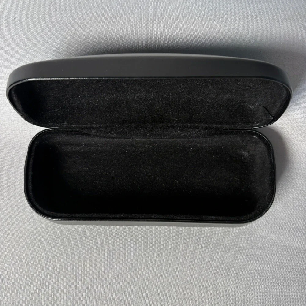 Coach New York Black Hard Shell Eyeglass Sunglasses Case Embossed Logo Gold Foil